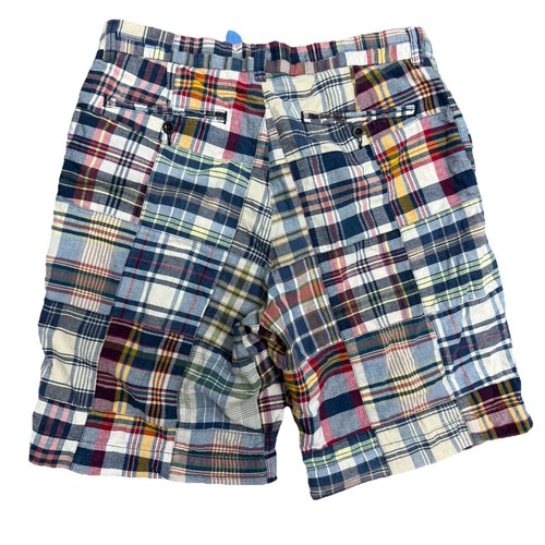 Polo Ralph Lauren vintage anni 90 Madras plaid patchwork preppy 100% cotone taglia 31 - Foto 2 di 6