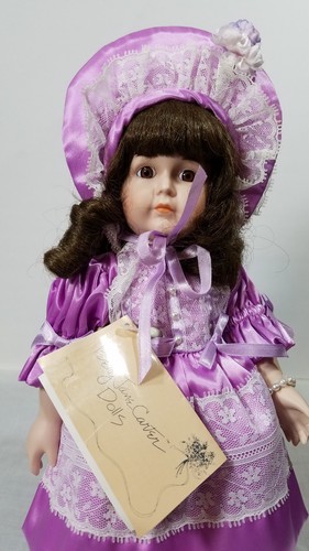 Muñeca Betty Jane Carter vintage años 80 violeta edición limitada porcelana musical - Imagen 6 de 11