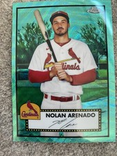 2021 Topps Chrome Platinum Aqua Wave Refractor Nolan Arenado #157