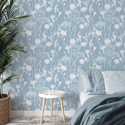Meadowsweet Tapete Botanisch Floral Catherine Lansfield Muriva 165583 Blau