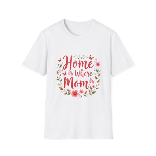 Floral Mom Quote T-Shirt - Home is Where Mom Is, Gift for Mom, Mother's Day, - Picture 2 of 19