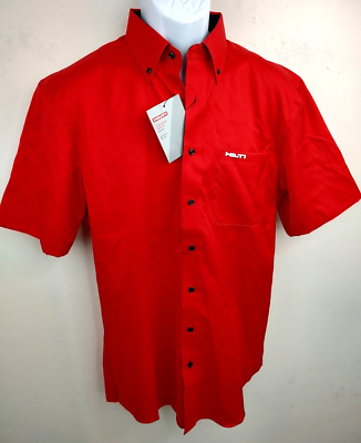 #ad #ad Hilti Tools Corporate Red Short Sleeve Button Down New With Tags Med Tall Shirt $6.00