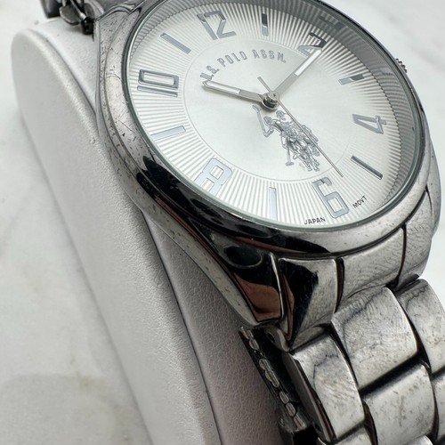 U.S. POLO ASSN. USC2280 Silver Tone Quartz Analog Men's Watch - New Battery - Picture 4 of 13