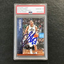 2012-13 Panini Threads #140 Devin Harris Signed Card AUTO 10 PSA Slabbed Jazz