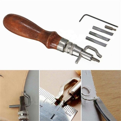 INTBUYING® Leder Nähen Werkzeug Kit Schärfen Kantenschneider Leder Handwerkzeug Mehrzweck - Bild 7 von 9