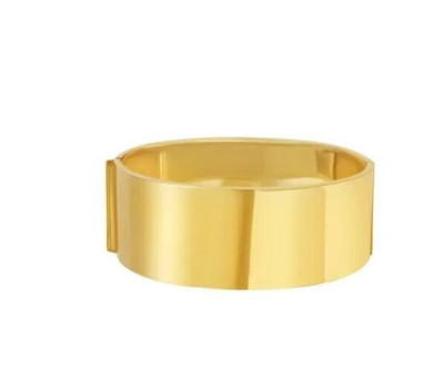 14k Yellow Gold BOLD Shiny Classic 7.25'' Bangle Hinged Bracelet 24.5mm 29 Grams