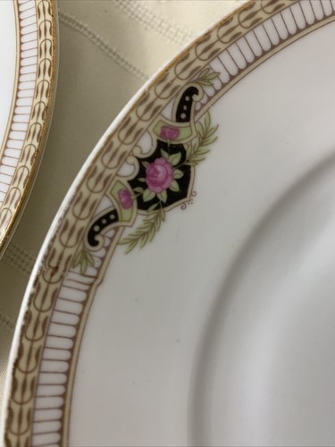 4er Set Shabby Chic Floral Vintage Salatteller 7,5" Rosegold Rosa Bavaria - Bild 11 von 12