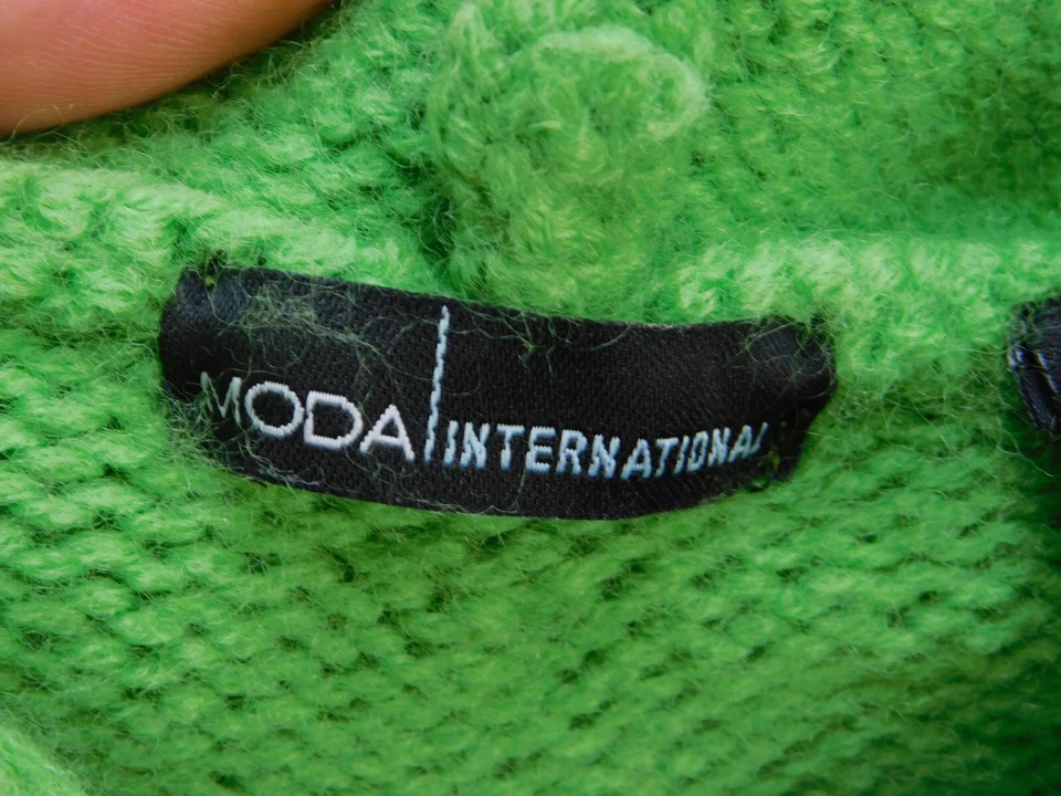 Sudadera con capucha pulóver con flecos verdes XL de MODA International para hombre Foto 3 de 4