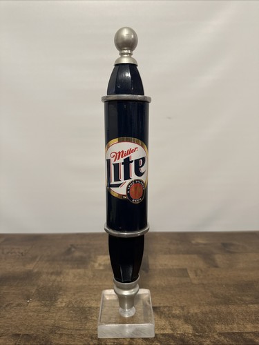 Vintage Miller Light BEER TAP HANDLE PULL 12” Dark Blue - Picture 1 of 11