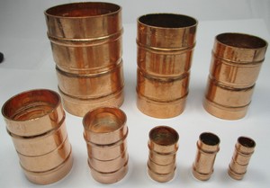 SOLDER RING STRAIGHT COUPLER COUPLING FITTINGS 8 10 15 22 28 35 42 54 mm COPPER