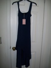 Women's Size Small Tencel Jersey Side Tie Navy Dress NEW by Quince