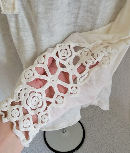 Mudd Womens Shirt Top Blouse Size L Large Ivory - Picture 11 of 24