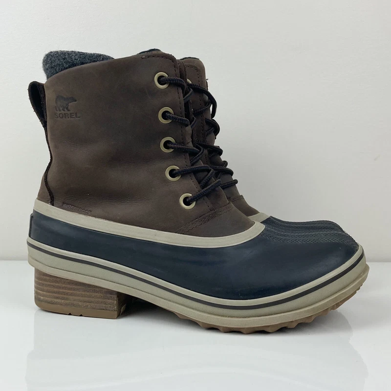 sorel slimpack iii waterproof leather duck winter boots