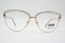 Vintage Sferoflex 798 S332 Gold Multicolored Oval Eyeglass Frame