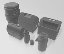 Lunch Box 3D Printed Scale Model Kit 1/25 Scale (Thermos, Igloo, Playmate)