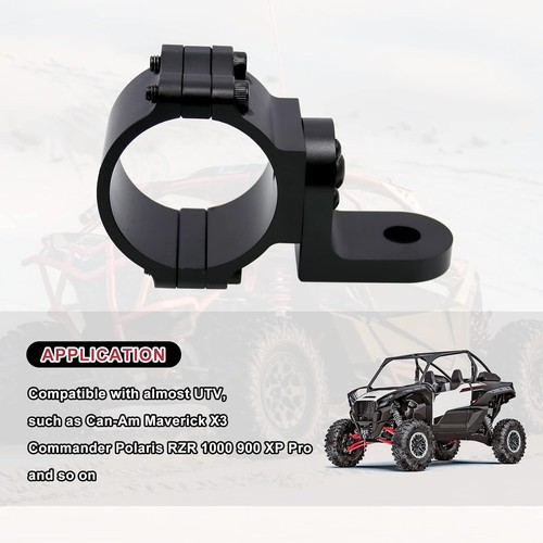 1.75“-2” Adjustable UTV Whip Light Mount Flag Bracket For Polaris RZR Ranger X3 - Picture 5 of 16