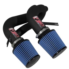 Injen 08-09 535i E60 3.0L L6 Twin intake & AMSOIL Filters Wrinkle Black Short Ra