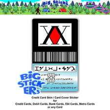 Hunter X Hunter Vinyl Credit Card Sticker Cover Skin Decal Die-cut Chip Cutout