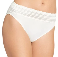 Warner's Women's Ivory No Pinching Hi Cut Lace Panty Size Medium L56214