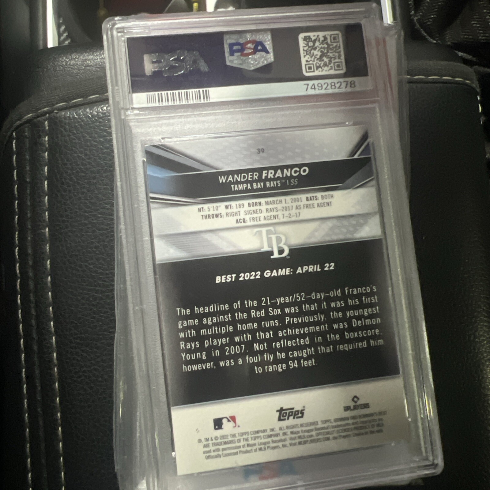 2022 Bowman's Best - Atomic Refractor #39 Wander Franco (RC)