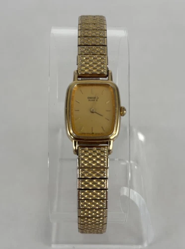 VTG Seiko 2Y00-5849 18mm Gold Tone Quartz Watch w/Expansion Band & New Battery