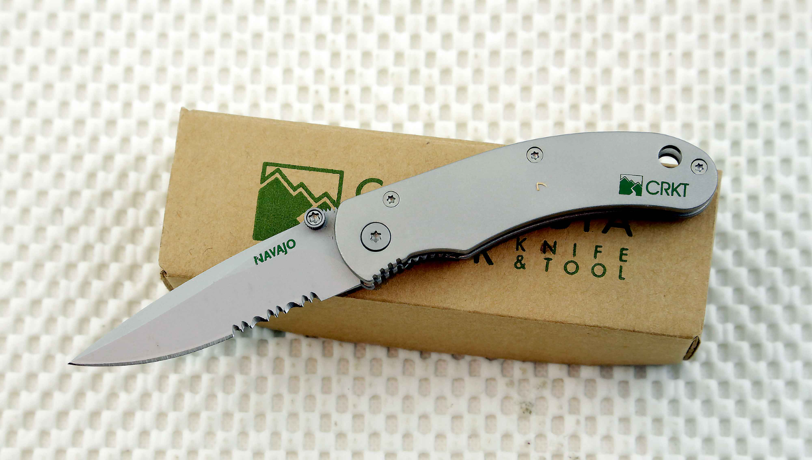 CRKT 6011 Navajo Folding Pocket Knives Frame Lock vintage Steel handled NIB eBay