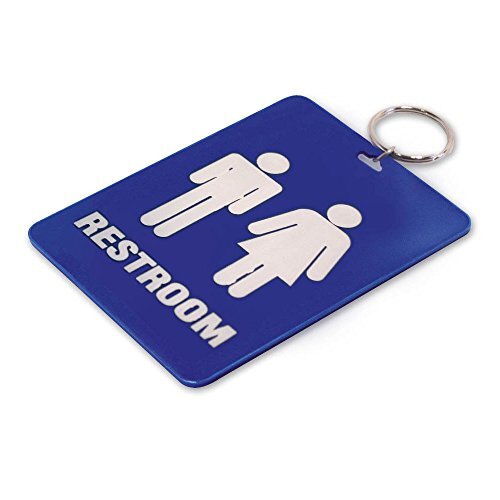 - Unisex Restroom Pass Key Tag, Plastic with Split Key Ring Unisex - 1 Tag - Bild 1 von 6