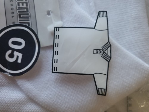 Genuine School Uniform Unisex Shirt White Size 05 . Polo short sleeve brand new - Picture 3 of 5