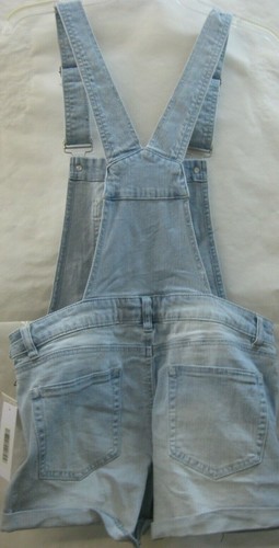 JustFab Jean Shorts Overalls Sz 28 NWT Shortalls S-24 - 第 6/8 張圖片