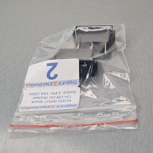 1/2/5PCS KCD3 SPDT Black ON-OFF-ON Rocker Switch 15A 250V 3 Position 3 Pin - Picture 9 of 16