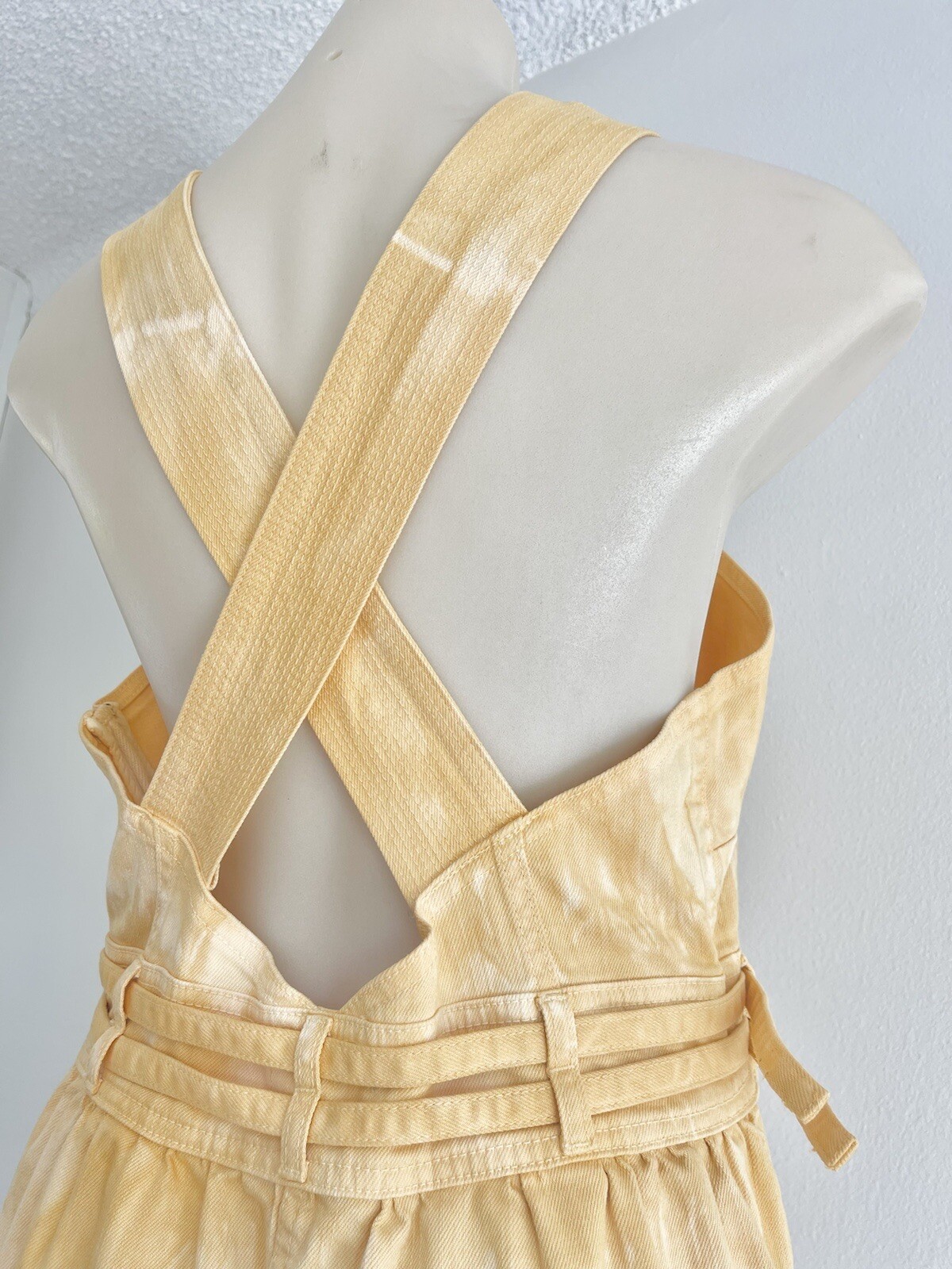 AUTH ULLA JOHNSON Blithe Dress Yellow Pastel Deni… - image 15