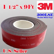 3M 1.5" x  9 ft VHB Double Sided Foam Adhesive Tape 5952 Automotive Mounting 