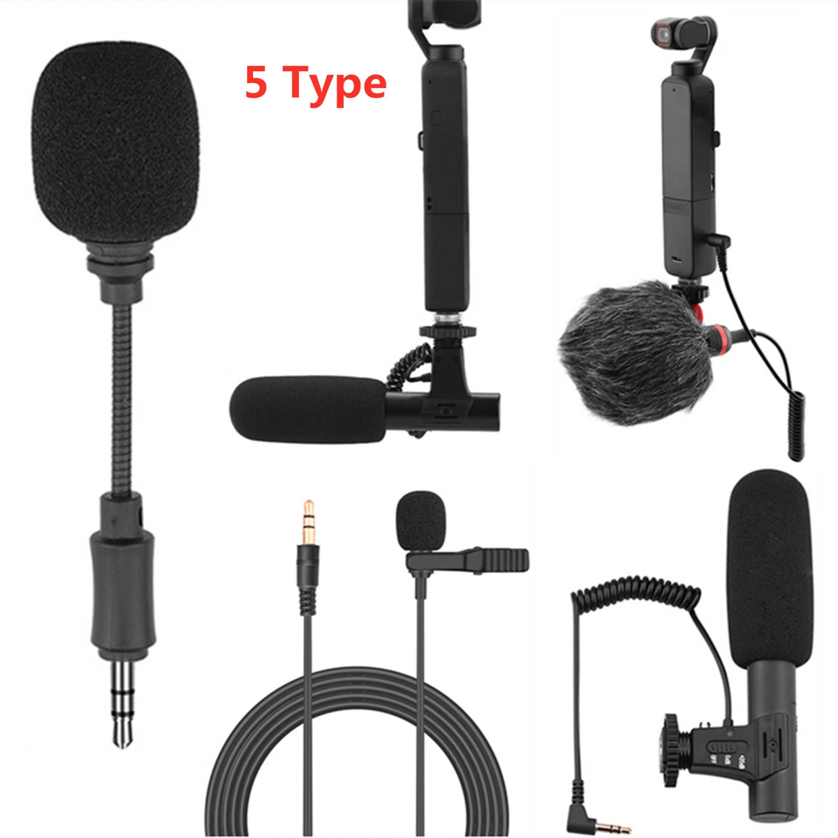 3.5mm Camera Microphone for DJI OSMO POCKET 2 Do-It-All Handheld Gimbal  Camera