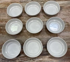 Lot 9 Vintage Frontier Airlines White Ceramic Serving Bowls First Class THC