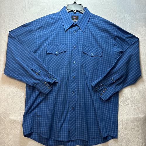 Vintage American Classic Avalon Men’s Blue Western Pearl Snap Shirt Cowboy XL - Picture 1 of 11