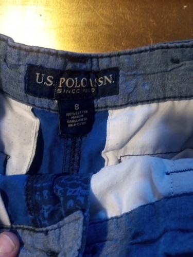 Boy Size 8 Blue US Polo Assassin Shorts - Picture 5 of 17