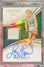 2015-16 Panini Immaculate Larry Bird Acetate Jersey Numbers Auto Patch /33 SSP