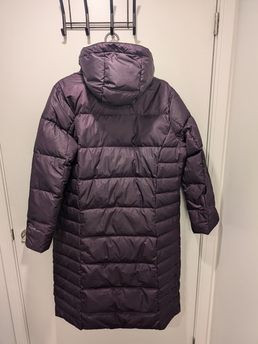 Eddie Bauer Women's XL Long Sleeve Purple (Eggplant) Quilted Hooded Parka Coat - Picture 4 of 14