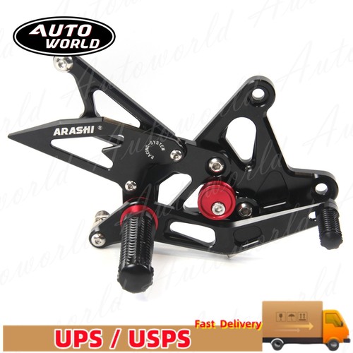 For Kawasaki Ninja ZX-6R ZX636 2006 2005 Racing Rearsets Footrest FootPeg Black - Foto 5 di 13