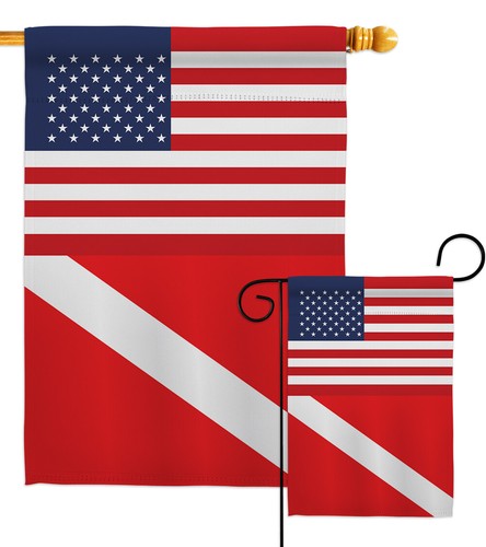 US Divers Flag Garden Coastal Nautical Small Decorative Gift Yard House Banner - 第 1/13 張圖片