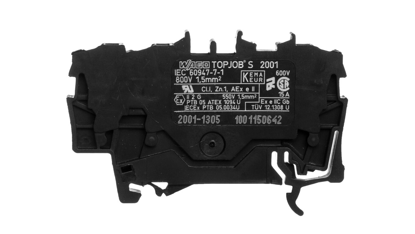3-wire terminal block 1.5mm2 black TOPJOBS 2001-1305 /T2UK