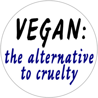 Vegan the Alternative to Cruelty - 3 Inch Circle Sticker 3'' x 3''