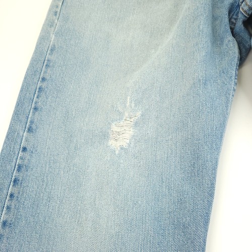 Levis 505 Jeans Mens 34x29 Measure 32x28 Straight Leg Blue Distressed Denim - Picture 3 of 12