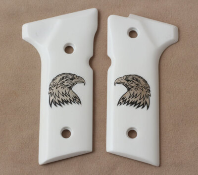 KSD Marke Beretta Vertec, 92X Vertec, kompatible weiße Acrylgriffe