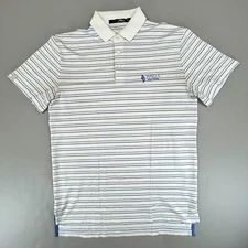 Ralph Lauren Shirt Mens Small White Blue RLX Polo Performance Golf Tennis Wailea