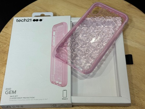 NEW Tech 21 Evo Gem 3-Layer Drop Protection Case for iPhone X iPhone XS - PINK - Picture 4 of 6