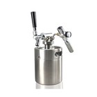 NutriChef Pressurized Growler Tap System - Stainless Steel Mini Keg Dispenser...