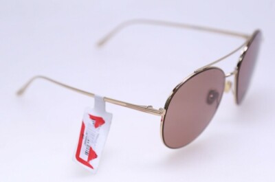 Tom‎ Ford Cleo Womens Round Aviator Sunglasses Gold Pink Lens Tf 757 28y Authentic Tom Ford Cleo TF757 28Y Women main image 3