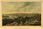 Historic Panoramic View - Georgetown Washington DC - Sachese 1855 - 23 x 33.29