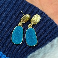 S925 Ohrstecker Ohrringe vergoldet Ohrschmuck barock glasur retro vintage Damen